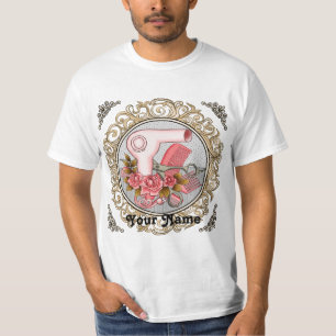 Camiseta de Esteticista de Rosas Elegantes