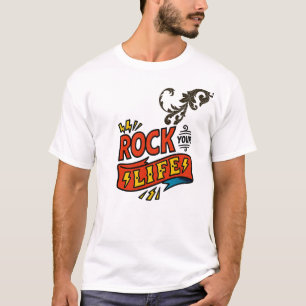 Camiseta de estilo de cómic vintage Rock Surfer