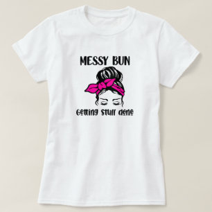 Camiseta de estilo de peinado desordenado