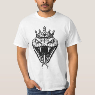 Camiseta de estilo de tatuaje de corona de serpien