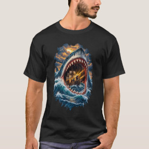 Camiseta de estilo de tiburón nuevo