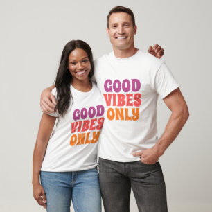 Camiseta de estilo de vida positivo 'Buenas vibras