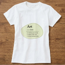 Camiseta de estilo diccionario de arte personaliza