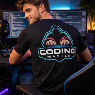 Camiseta de estilo hacker programador maestro de l