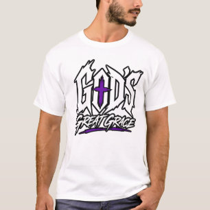 Camiseta de estilo metal cristiano con la gracia d