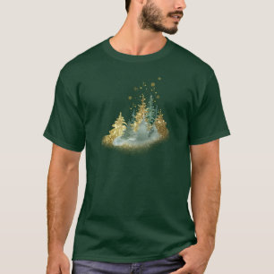Camiseta de estilo natural con árbol de pino en in