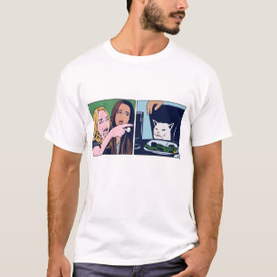 Camiseta de estilo Pop art con meme de mujer regañ