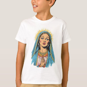 Camiseta de estilo retro para niños de la Virgen M