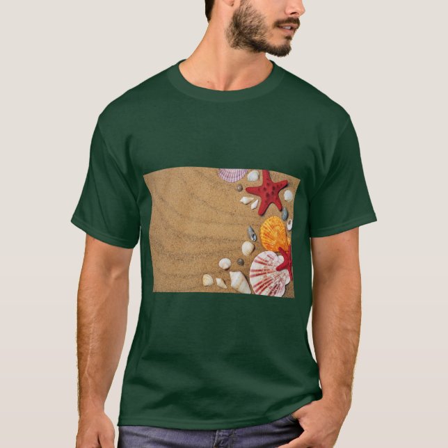 Camiseta de Estrellas de Mar en Costa Arenosa (Anverso)