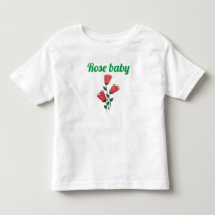 Camiseta de estriba de bebé floral - Diseño único