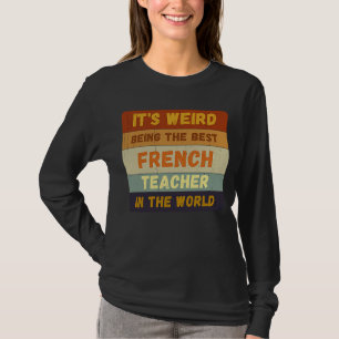 Camiseta De Estudiante A Mejor Profesor Francés Vintage