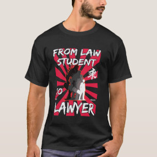 Camiseta De estudiante de derecho a abogado, diseño diverti