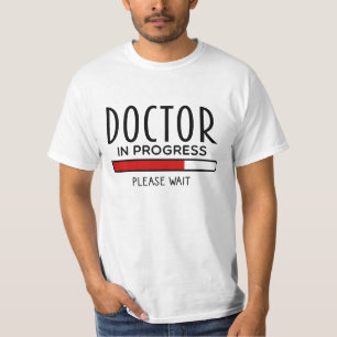 Camiseta de estudiante de medicina, médico en prog