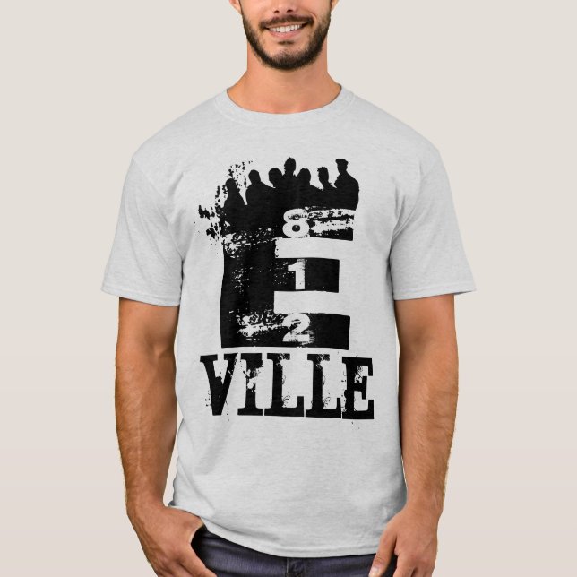 Camiseta de Evansville (E-Ville) Indiana (Anverso)