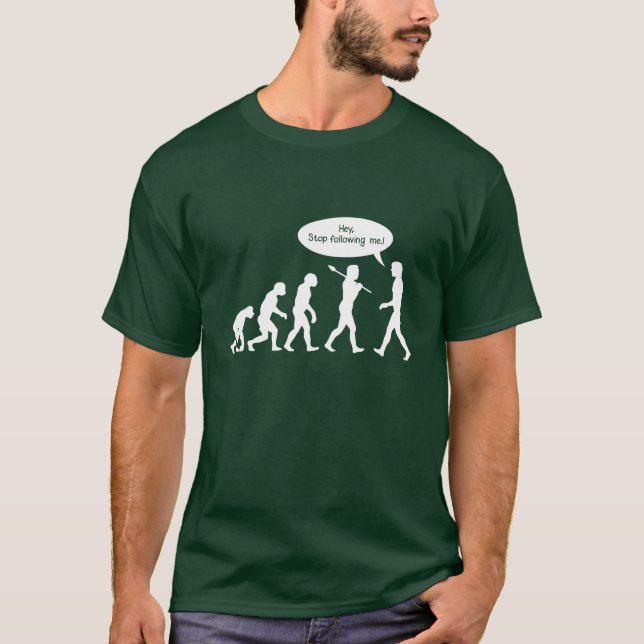 Camiseta de evolución con simios (Anverso)