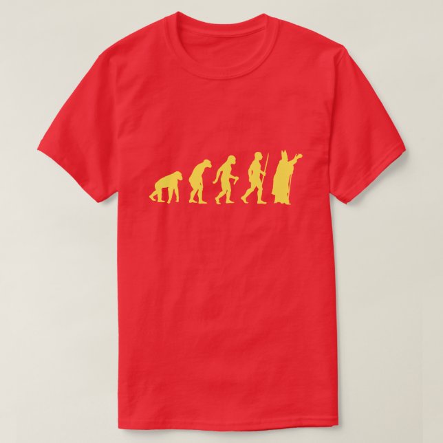 Camiseta de EVOLUCIÓN PAPAL (Diseño del anverso)