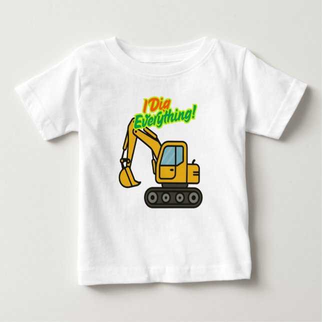 Camiseta De Excavator Para Niños - "¡Lo Cavo todo! (Anverso)