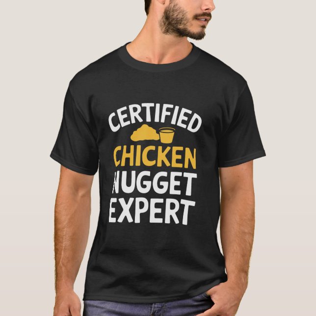 Camiseta de experto en nugget de pollo certificado (Anverso)