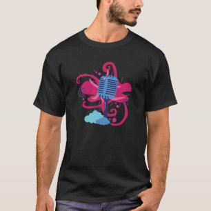 Camiseta de explosión de arte de micrófono