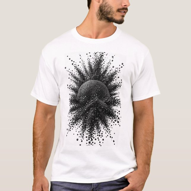 Camiseta de explosión de cubo negro de esfera frag (Anverso)