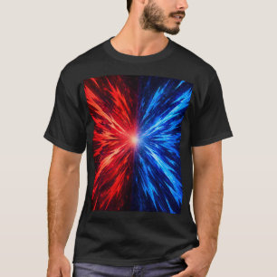 Camiseta de explosión de energía roja y azul – Exp