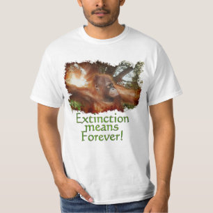 Camiseta de extinción de vida silvestre Orangutan