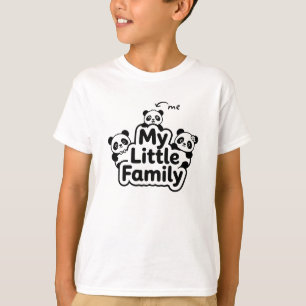 Camiseta de familia de panda lindo - 2 padres 1 hi
