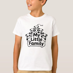 Camiseta de familia de panda lindo - 2 padres 3 ni