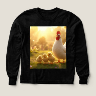Camiseta de familia de pollos Hen and Chicks Cute 