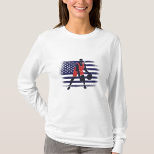 Camiseta de fanático de baloncesto bandera de EE. 