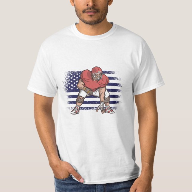 Camiseta de fanático de fútbol americano con bande (Anverso)