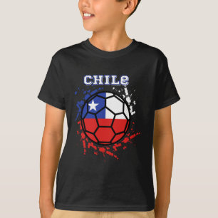 Camiseta de fanático de fútbol bandera chilena de 