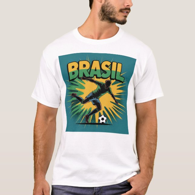 Camiseta de fanático de fútbol de Brasil | Orgullo (Anverso)