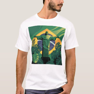 Camiseta de Fanático de Fútbol de Brasil Orgullo
