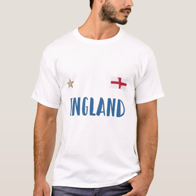 Camiseta de fanático de fútbol de Inglaterra Bande (Anverso)
