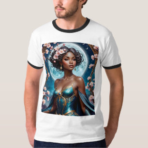 Camiseta de Fantasía con flores de cerezo iluminad