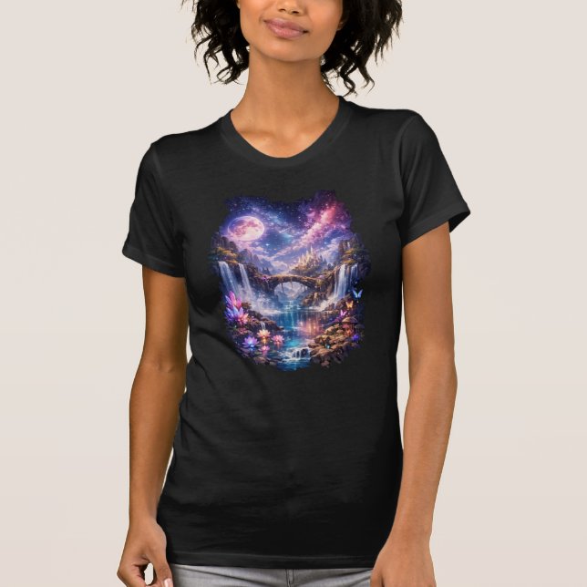 Camiseta de Fantasía de Cascada Encantada Celestia (Anverso)