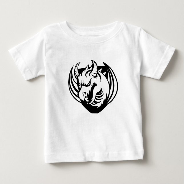 Camiseta de Fantasía de Dragón Adorable para Bebé (Anverso)