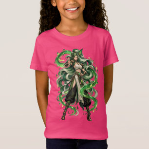 Camiseta de fantasía de la diosa serpiente esmeral