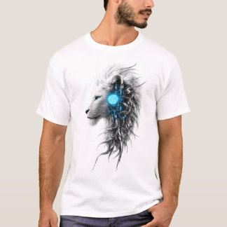 Camiseta de Fantasía del León Blanco Místico | Esp