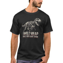 Camiseta de Fantasía Oscura Esqueleto de T-Rex