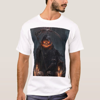 Camiseta de Fantasía Oscura Grim Reaper Hechicero