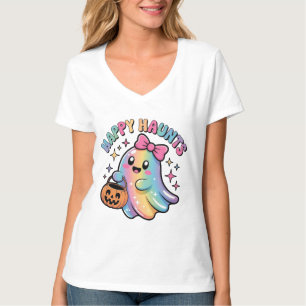 Camiseta de Fantasma Arcoíris Pastel – Kawaii Hall