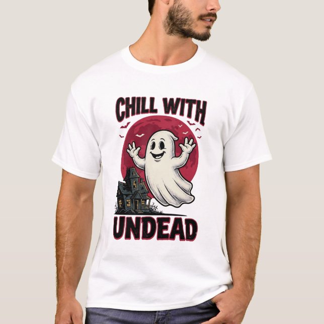 Camiseta de Fantasma de Halloween Diseño de Zombie (Anverso)