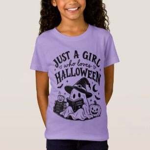 Camiseta de fantasma linda para niñas que aman Hal
