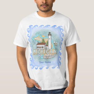 Camiseta de faro de Michigan