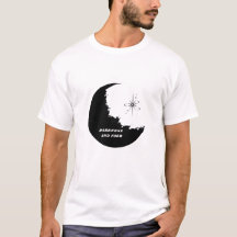 Camiseta de fases lunares minimalistas | Cielo noc