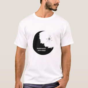 Camiseta de fases lunares minimalistas Cielo noc