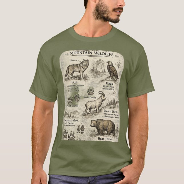Camiseta de Fauna de Montaña (Anverso)