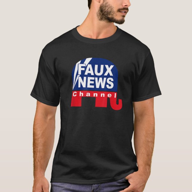 camiseta de FAUX News FAKE News (Anverso)